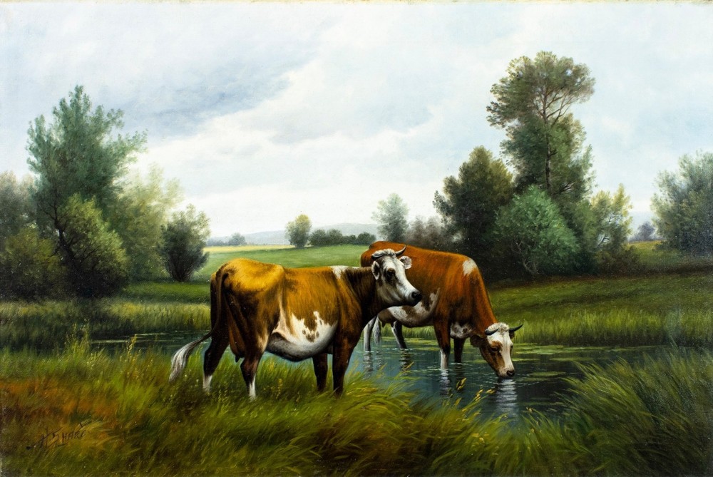 Henry Share (NY,CA,1853-1905) oil painting antique 149662