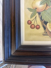theorem painting reproduction fruit basket folk art framed