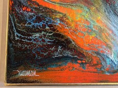 Leonardo Nierman Eternal Fire 1971 Original Oil Painting Signed Abstract Art