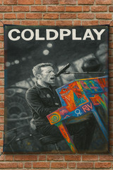 Coldplay Painting High Quality Print Vinyl Banner Wall Art Decor Live Band Music