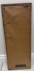 Japanese Painting on Woven Gold Crepe Paper 2 Birds Branch Floral Antique 9×22.5