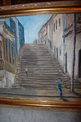 FRAMED ORIGINAL OIL CALLE DE PADRE PICO, SANTIAGO DE CUBA ARTIST: HECTO VIDAL