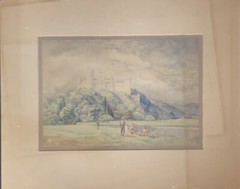 Charles Knight, British, 1901-1990, “Arundle Castle,” 7×10”