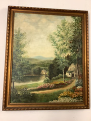1927 William H. Hollis Oil/Canvas “Old New England Home”