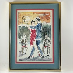 Guillermo Jorge Alio Original Watercolor Dancers 9×12 Argentina’s Tango Artist