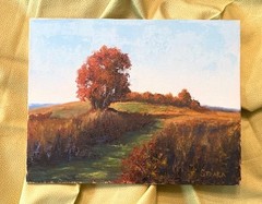 Original Oil Landscape Painting English Countryside 9×7 inch
