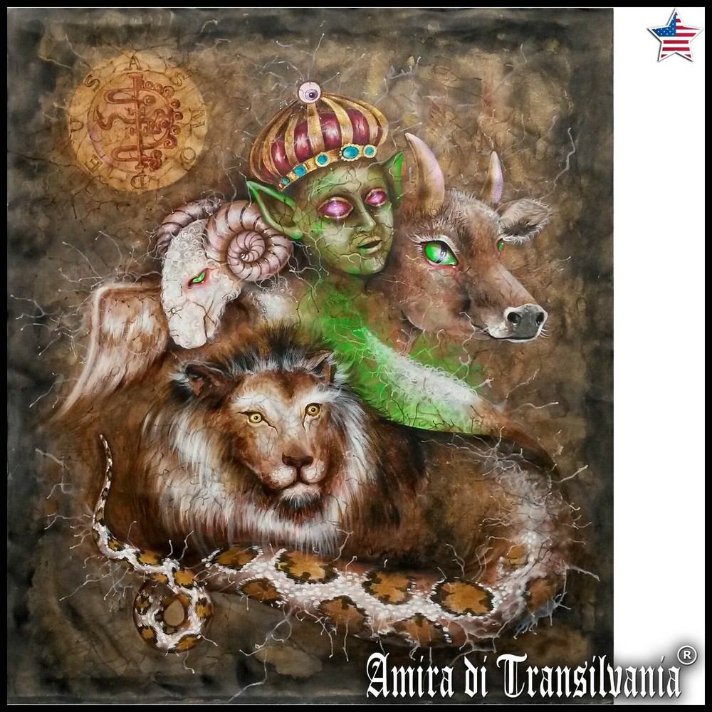 modern contemporary art paintings figurative ars goetia lemegeton asmodeus demon