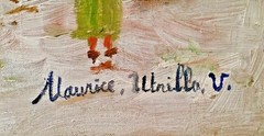 Listed French Artist Maurice Utrillo (1883-1955) Signed Oil On Canvas Provenance