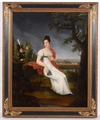„Genre portrait of the married couple Le Roy de La Tournelle“, 1815/16