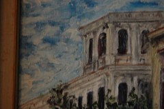 FRAMED SIGNED ORIGINAL OIL STREET SCENE VIEW OLD HAVANA, CUBA ARTIST HECTO VIDAL