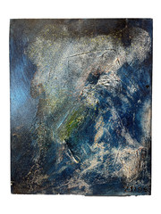 abstract 3 mixed media oil/LW 50×40 cm texture art monochrome Sonja Zeltner-Müller