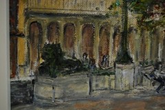VTG SIGNED OIL FRAMED VIEW OF EL PRADO BLVD OLD HAVANA, CUBA ARTIST: HECTO VIDAL