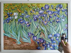 Irises Vincent Van Gogh’s handpainted copy oil painting 19.7×27.5 in