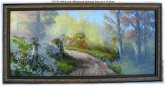3pc Antique Original Andrew Gunderson Signed Pastel Chalk Art Painting Landscape