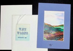 Encaustic Wax Abstract Landscape Painting Signed In Mat Vintage California 1995