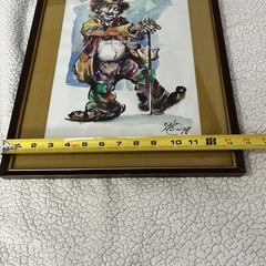 Vintage 70s Salvador Cabrera Clown Paintings Pair Of 2 ‘77 & ‘78 Framed Art
