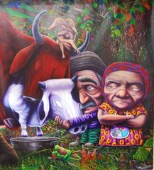 ALAIN DONATE HERNANDEZ { ‚HUGE 72 W x 51 H } „ORIGINAL OIL PAINTING ON CANVAS“