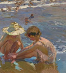 Joaquin Sorolla (Handmade) Signed Oil Painting on Canvas 16×24 in Luminism ..
