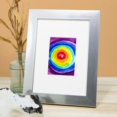 Original painting ACEO miniature OOAK modern art unique circle LGBTQ No. 892