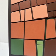 Vintage Abstract Sculpture Painting Cubist Cubism Modernism Mystery Art Op