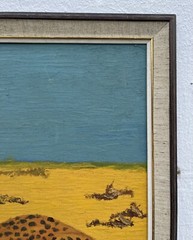 Unknown Animal Painter Leopard Hunting Desert Steppe Savannah Africa