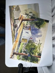 Group Of Two Watercolor Landscape Paintings 14 3/4” By 22 1/8” In Size Each