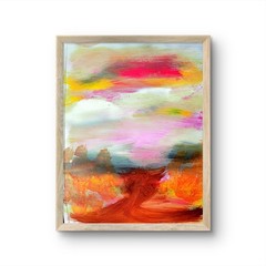 Abstract Pop Art Painting Modern Design 9×12 Paper