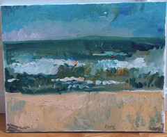 Plein Air Seascape Fauvist Realism Oil Painting Canvas 16″x20″ Original Signed