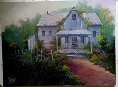 IVY HOUSE Yarnell Original Acrylic 24×18 Painting Pre-estate Collection Sale