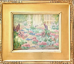 “Pinks” Oil On Board By Frances Alice Keffer, Iowa Artist, 1881-1954
