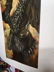 Adam Finli Painting NM 16x36in Painted On 44x30in Canvas Signed Not Framed
