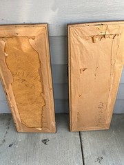 Mid Century Modern vintage Carlo of Hollywood Pair of Framed Paintings