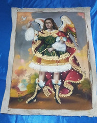 peruvian painting in oil on canvas andean culture cusco 15.5″ x 12″