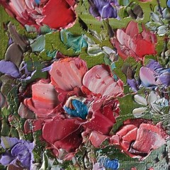 Red Poppies ORIGINAL OIL Painting , impasto 7″x5″ by Olga Diduh.