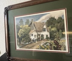 Art By Susan Tolle McClure In Wood Frame 23 X 19 FAIR CONDITION US ONLY