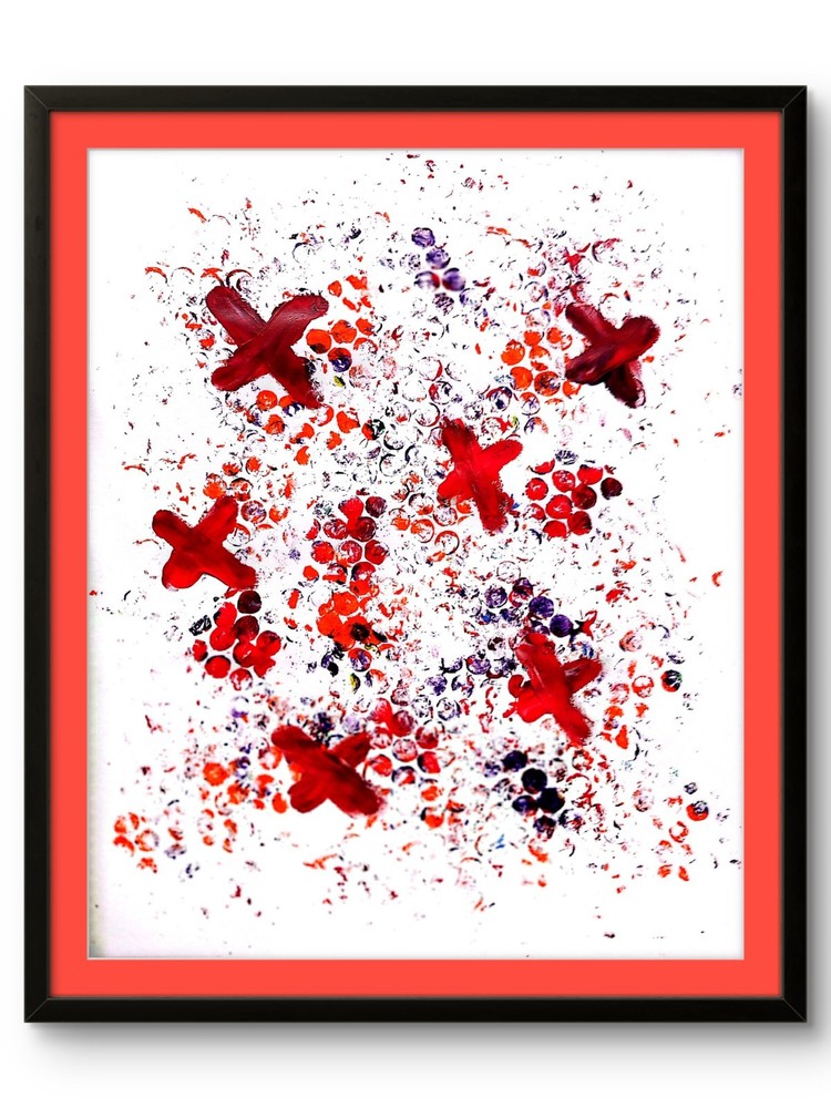 Bigfoot Droppings Map6 Modern Wall Art Original Signed 11×14 Acrylic Paper BACH