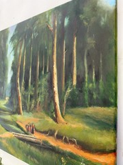 Original Painting oil on Stretch canvas ,16×20 inch, Wall Art Decor, Home Gift