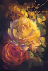 High Quality Oil Painting Flowers On Canvas Home wall Decor Handmade Modern art