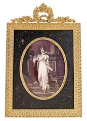 Antique Portrait Painting of Queen Louise of Prussia 5”x 3.5”