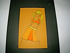 Old Artist Sketch Art Fashion For Illustration Pigtails Young Girl 10.5/13.5