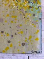 Yellow Flowering Tree Acrylic Painting 30″ by 40″ Artist Direct on Canvas – AMA