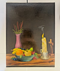 Original “Cat Tales” by Jack 9”x12” Oil on Canvas Panel / Frameless