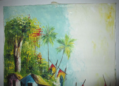 2 4″ x 36″ ART PAINTING BY HAITIAN Artist JM MICHEL / JN Acrylic BSMT