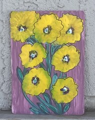 Spring Flowers. Original ACEO Acrylic Painting