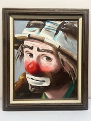 1994 Donald “Rusty” Rust Emmett Kelly Jr Oil Painting #1/100