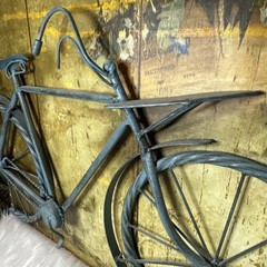 Easy Hang 3D Tin Bike Wall Art for Garage Mancave Sporty Home Decoration VINTAGE