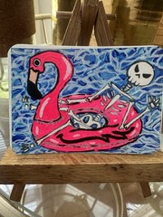 ACEO Collectible Card SKELLIE-WEEN ORIGINAL Chaotic Crafting OOAK
