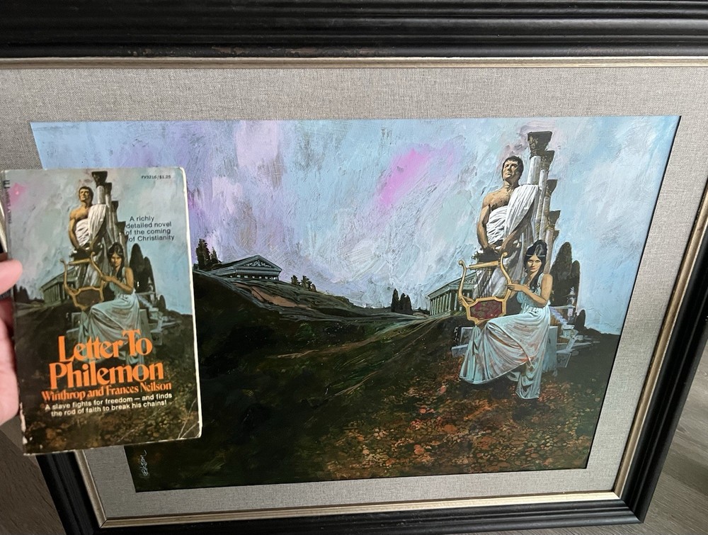 DAVID J. BLOSSOM (1927-1995) Illustration Art Book Cover original painting 1974