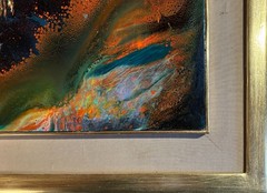 Leonardo Nierman Eternal Fire 1971 Original Oil Painting Signed Abstract Art