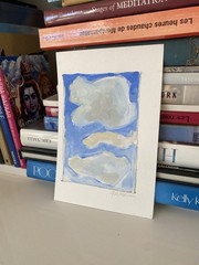 Original Acrylic Painting Cloud Study Blue Skies Collect Signed Fine Art